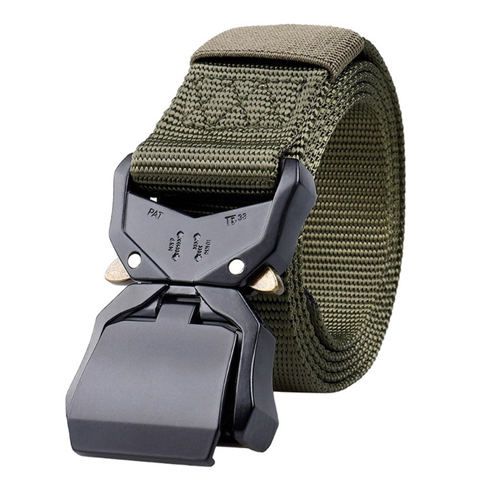 SN-P025-1 Aluminum Alloy Buckle Men Tactical Waist Belt Casual Nylon Waistband