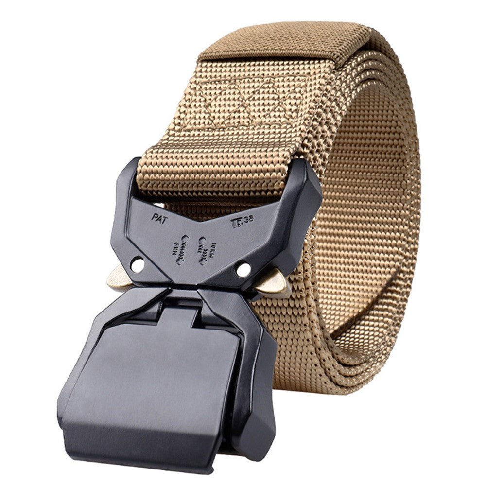 SN-P025-1 Aluminum Alloy Buckle Men Tactical Waist Belt Casual Nylon Waistband