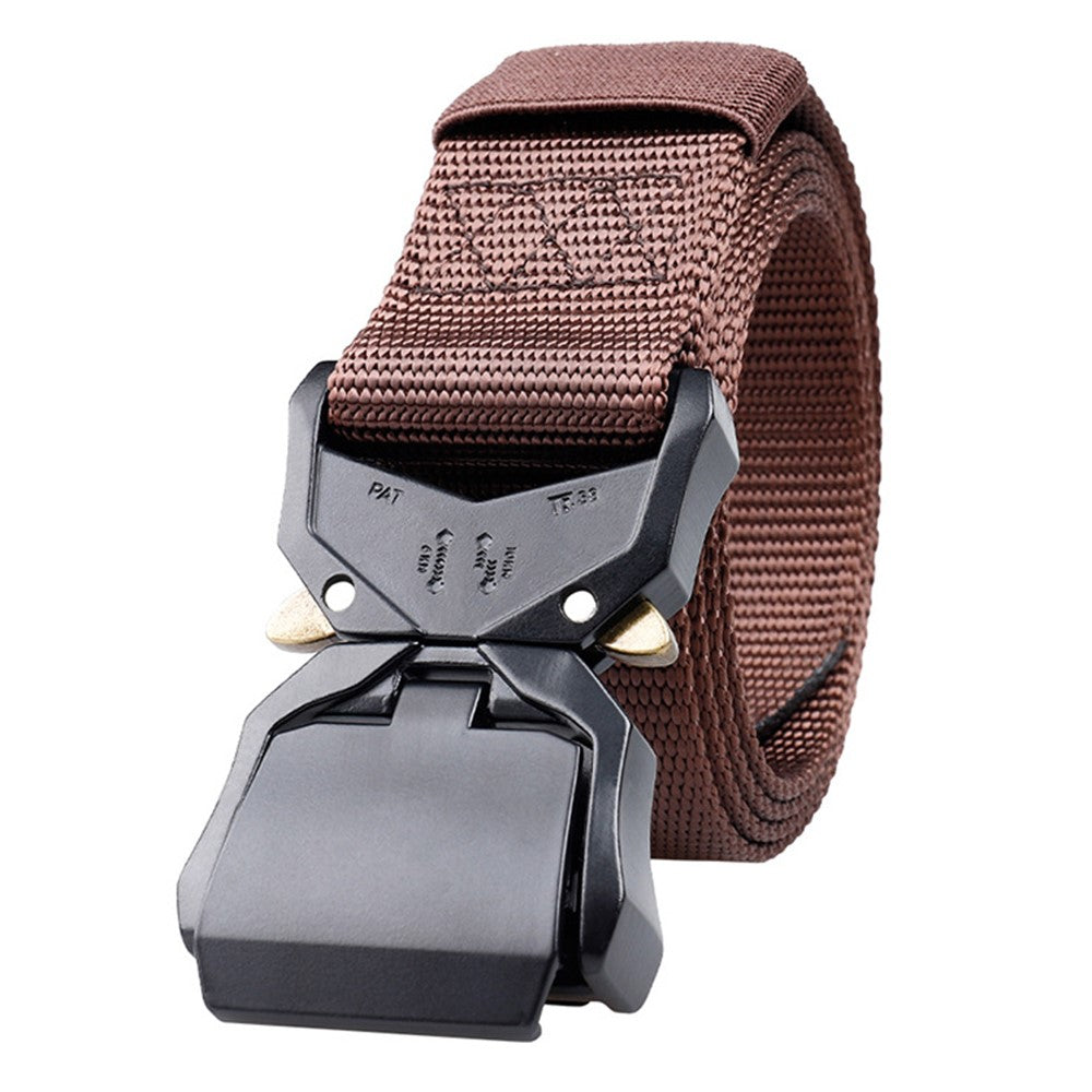 SN-P025-1 Aluminum Alloy Buckle Men Tactical Waist Belt Casual Nylon Waistband