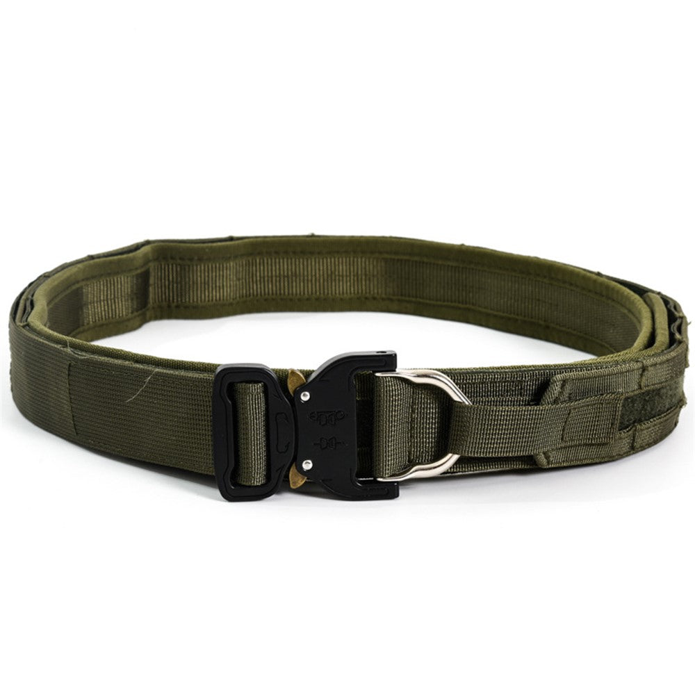 SN-074 Men's Nylon Webbing Belt Thickened Tactical Training Belt with Zinc Alloy Buckle