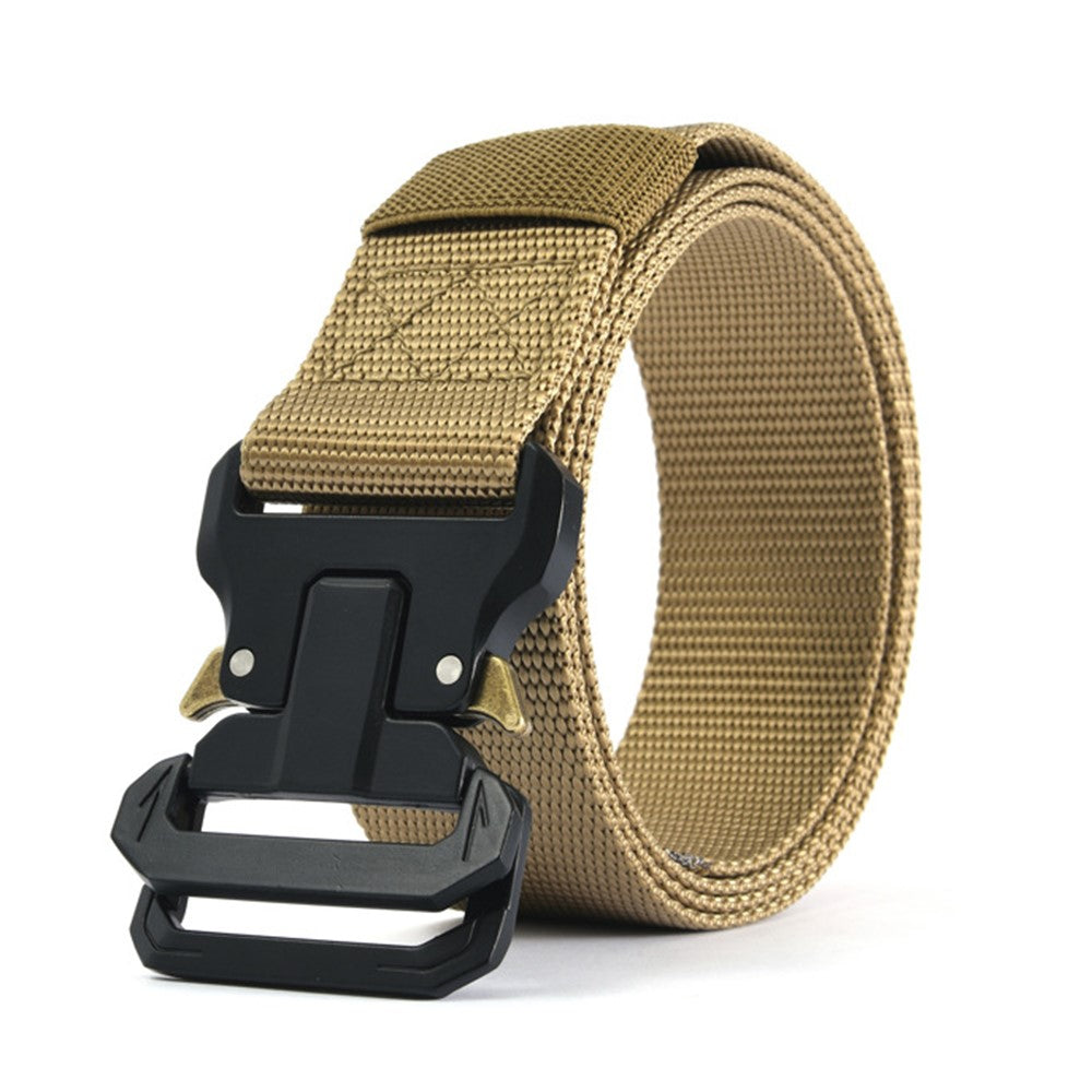 SN-P120 125x3.8cm Men's Nylon Webbing Belt Tactical Training Work Belt with Zinc Alloy Buckle