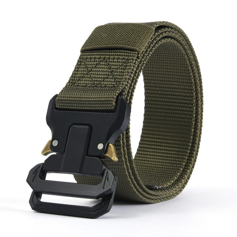 SN-P120 125x3.8cm Men's Nylon Webbing Belt Tactical Training Work Belt with Zinc Alloy Buckle