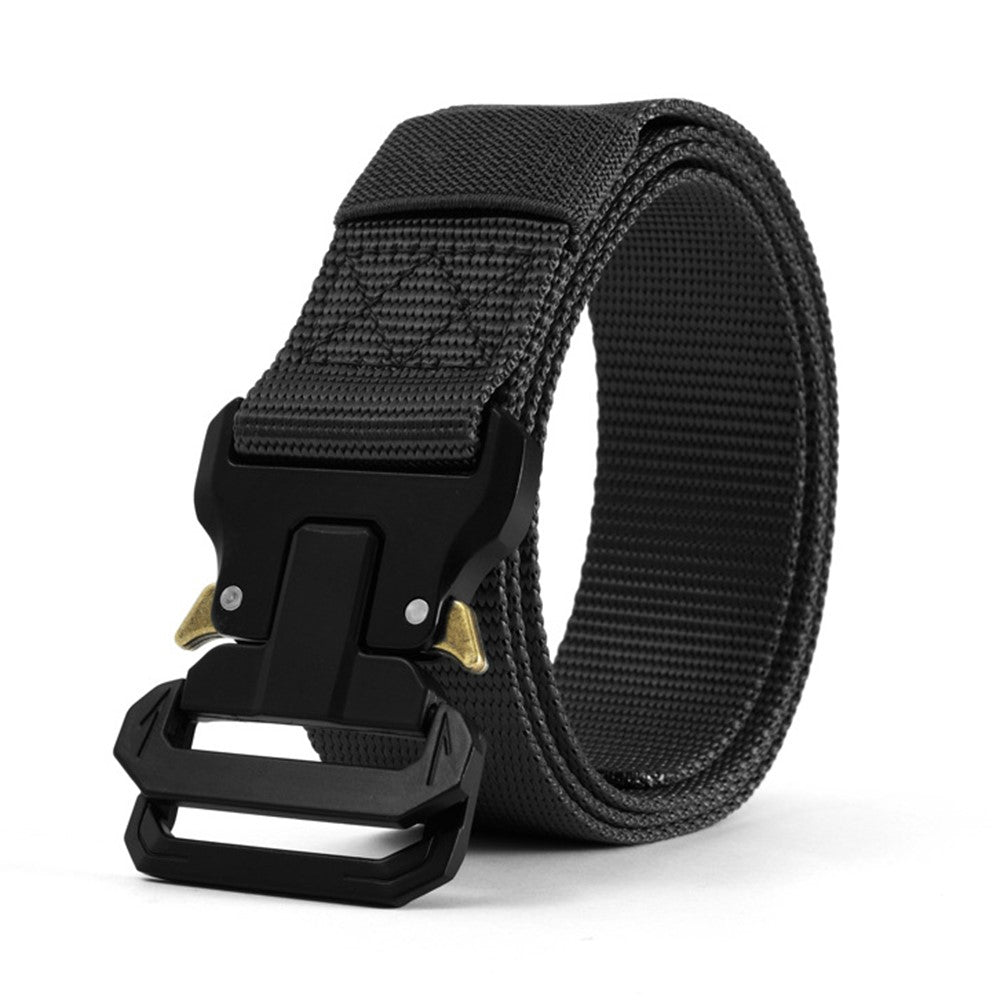SN-P120 125x3.8cm Men's Nylon Webbing Belt Tactical Training Work Belt with Zinc Alloy Buckle