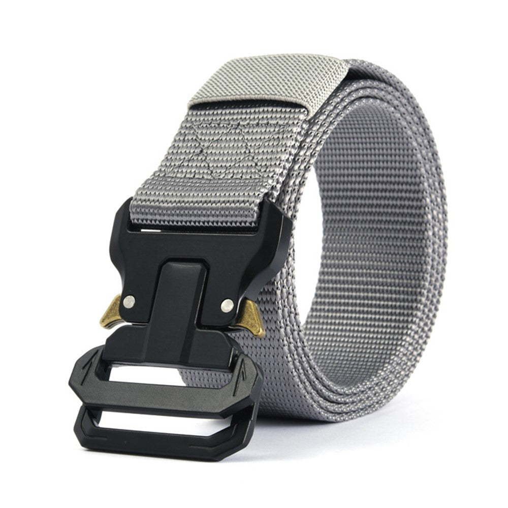 SN-P120 125x3.8cm Men's Nylon Webbing Belt Tactical Training Work Belt with Zinc Alloy Buckle