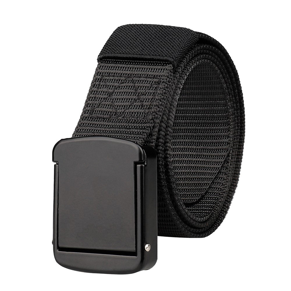SN-P101 125cm Imitation Nylon Tactical Belt Men Waistband with Zinc Alloy Automatic Buckle