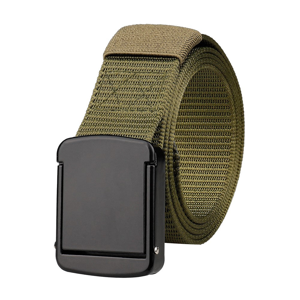 SN-P101 125cm Imitation Nylon Tactical Belt Men Waistband with Zinc Alloy Automatic Buckle