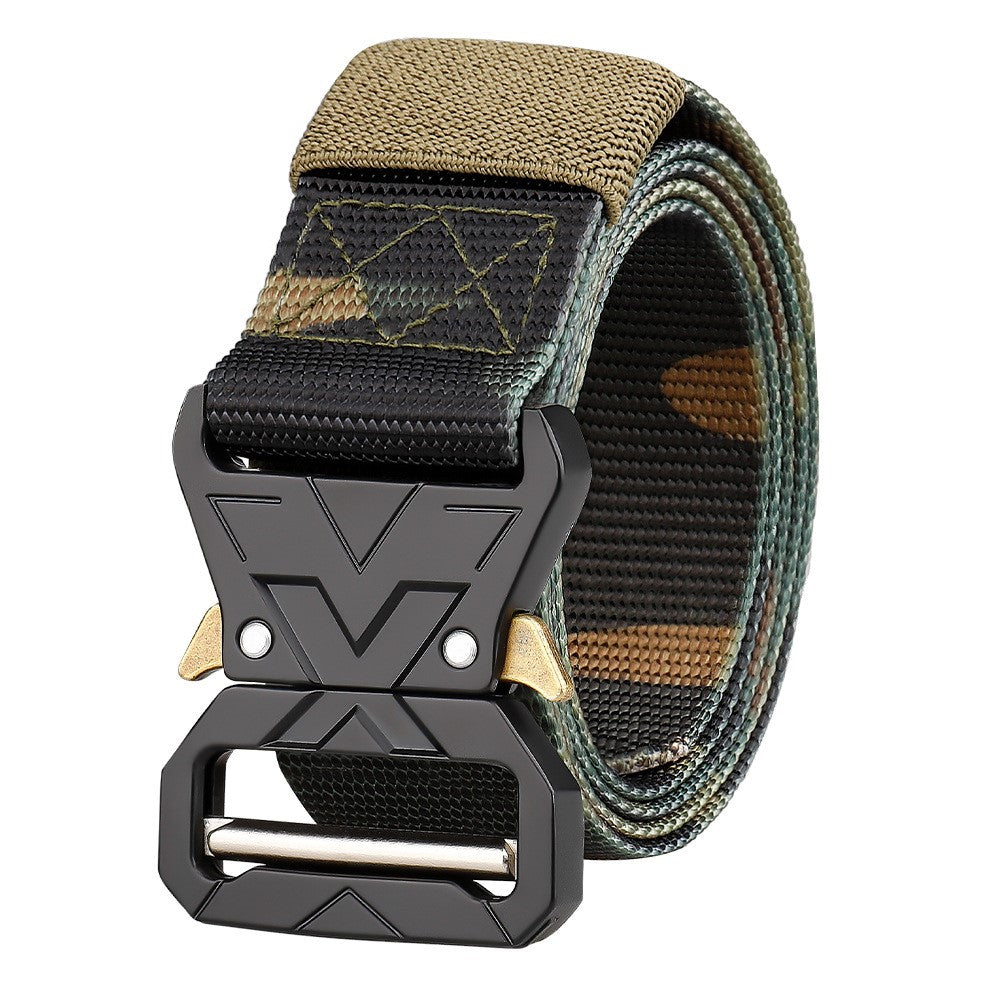 SN-P016 3.8cm Quick Release Men Tactical Belt Imitation Nylon Elastic Waistband, Length: 125cm