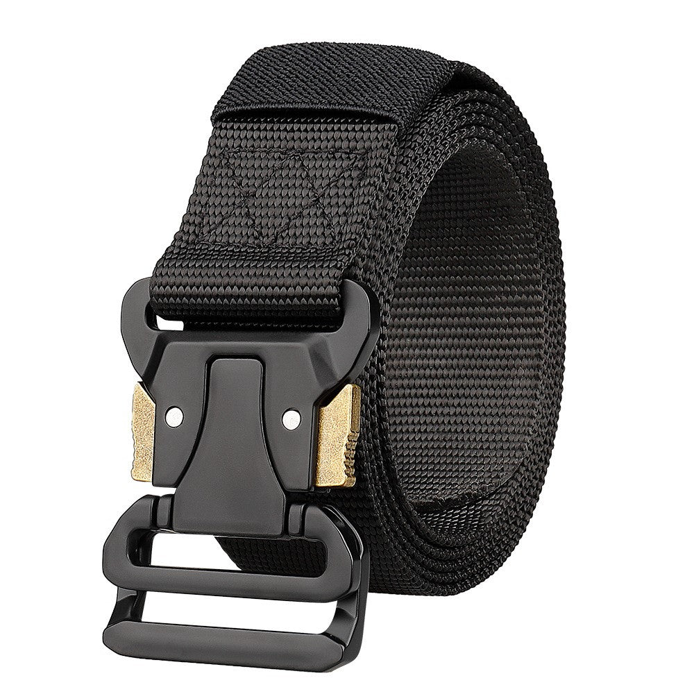 SN-P0102 3.8cm Imitation Nylon Military Waistband Quick Release Tactical Belt for Men, Length: 125cm