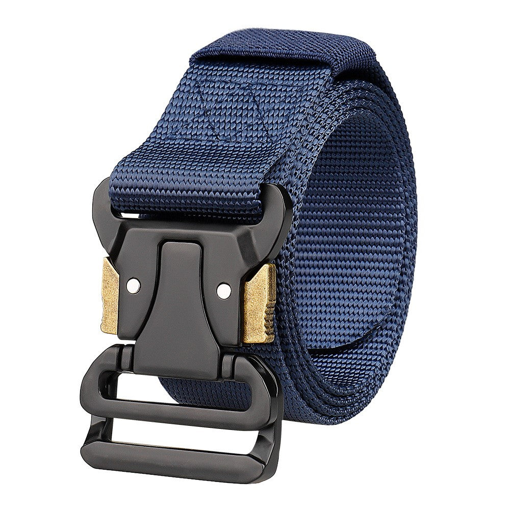 SN-P0102 3.8cm Imitation Nylon Military Waistband Quick Release Tactical Belt for Men, Length: 125cm
