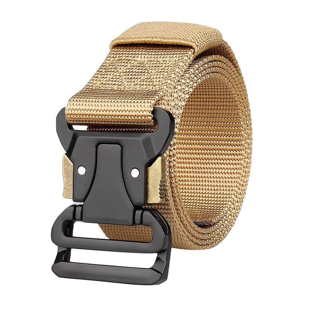 SN-P0102 3.8cm Imitation Nylon Military Waistband Quick Release Tactical Belt for Men, Length: 125cm