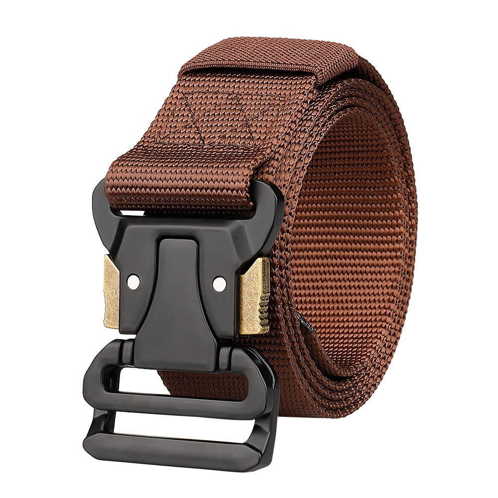 SN-P0102 3.8cm Imitation Nylon Military Waistband Quick Release Tactical Belt for Men, Length: 125cm