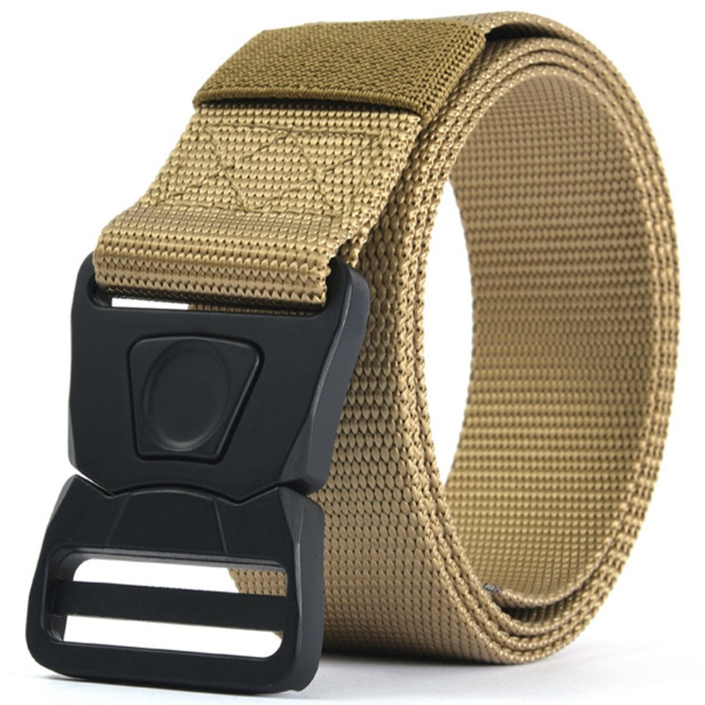 SN-P117 125cm Adjustable Imitation Nylon Military Waistband Quick Release Press Buckle Tactical Belt for Men