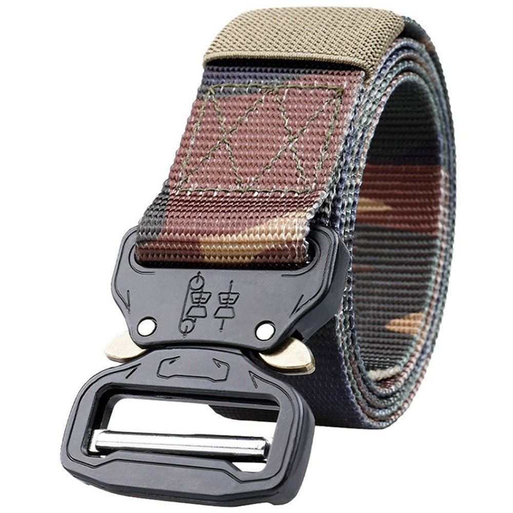 SN-P001 3.8cm Imitation Nylon Elastic Waistband with Quick Release Buckle Men Tactical Belt, Length: 125cm