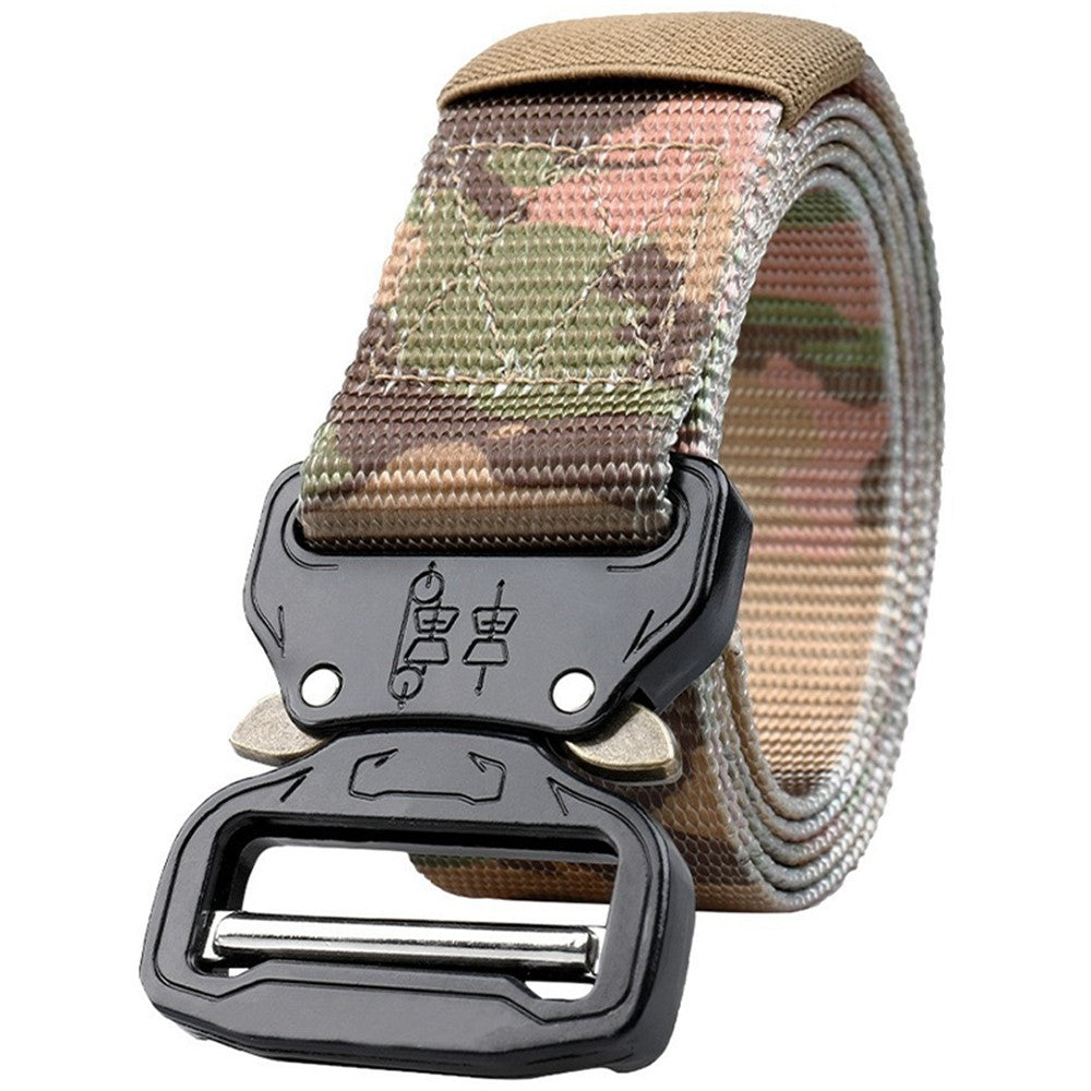 SN-P001 3.8cm Imitation Nylon Elastic Waistband with Quick Release Buckle Men Tactical Belt, Length: 125cm