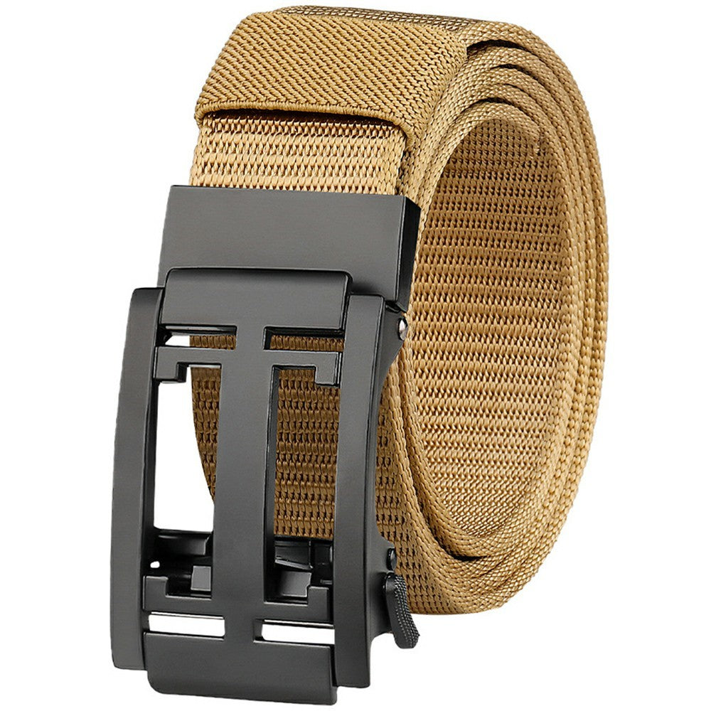 SN-P105 3.4cm Outdoor Men Waistband Imitation Nylon Tactical Belt with Zinc Alloy Automatic Buckle, Length: 125cm