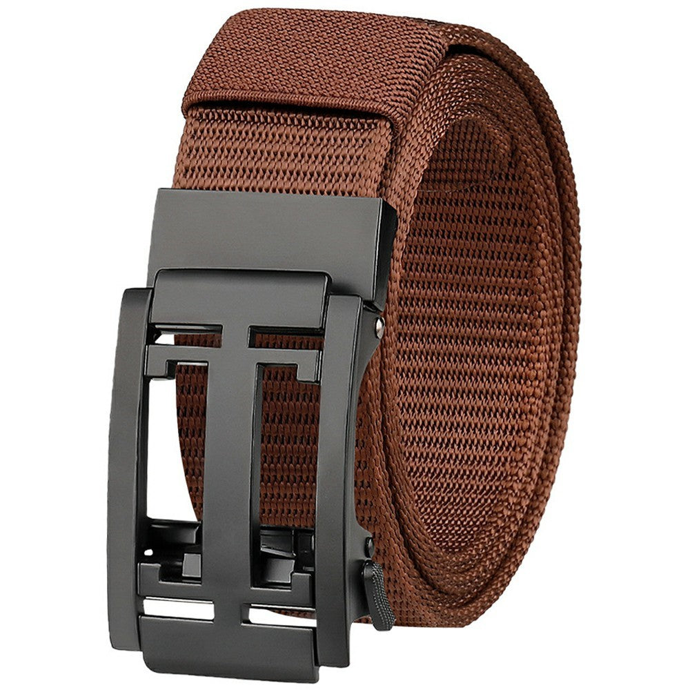 SN-P105 3.4cm Outdoor Men Waistband Imitation Nylon Tactical Belt with Zinc Alloy Automatic Buckle, Length: 125cm
