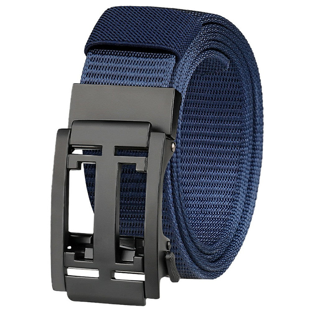 SN-P105 3.4cm Outdoor Men Waistband Imitation Nylon Tactical Belt with Zinc Alloy Automatic Buckle, Length: 125cm