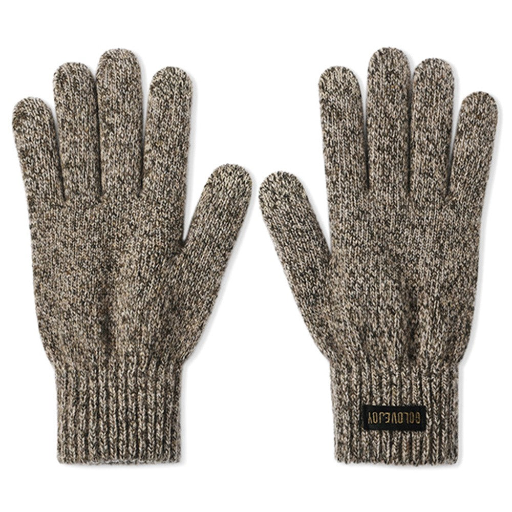 GOLOVEJOY DZ153 1 Pair Winter Outdoor Cycling Warm Wool Gloves Unisex Touch Screen Full Finger Knitted Gloves