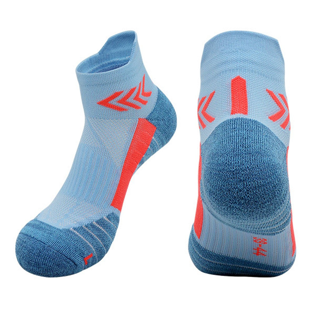 PORFIN JCB3009 1 Pair Breathable Low Cut Compression Running Socks for Men Women Marathon Cycling L Size 39-44