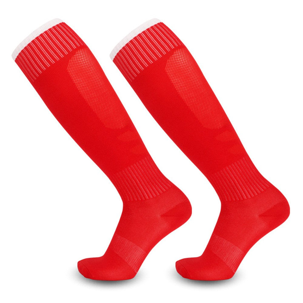 1 Pair Kids Soccer Socks Summer Breathable High Tube Anti-Skid Sports Socks