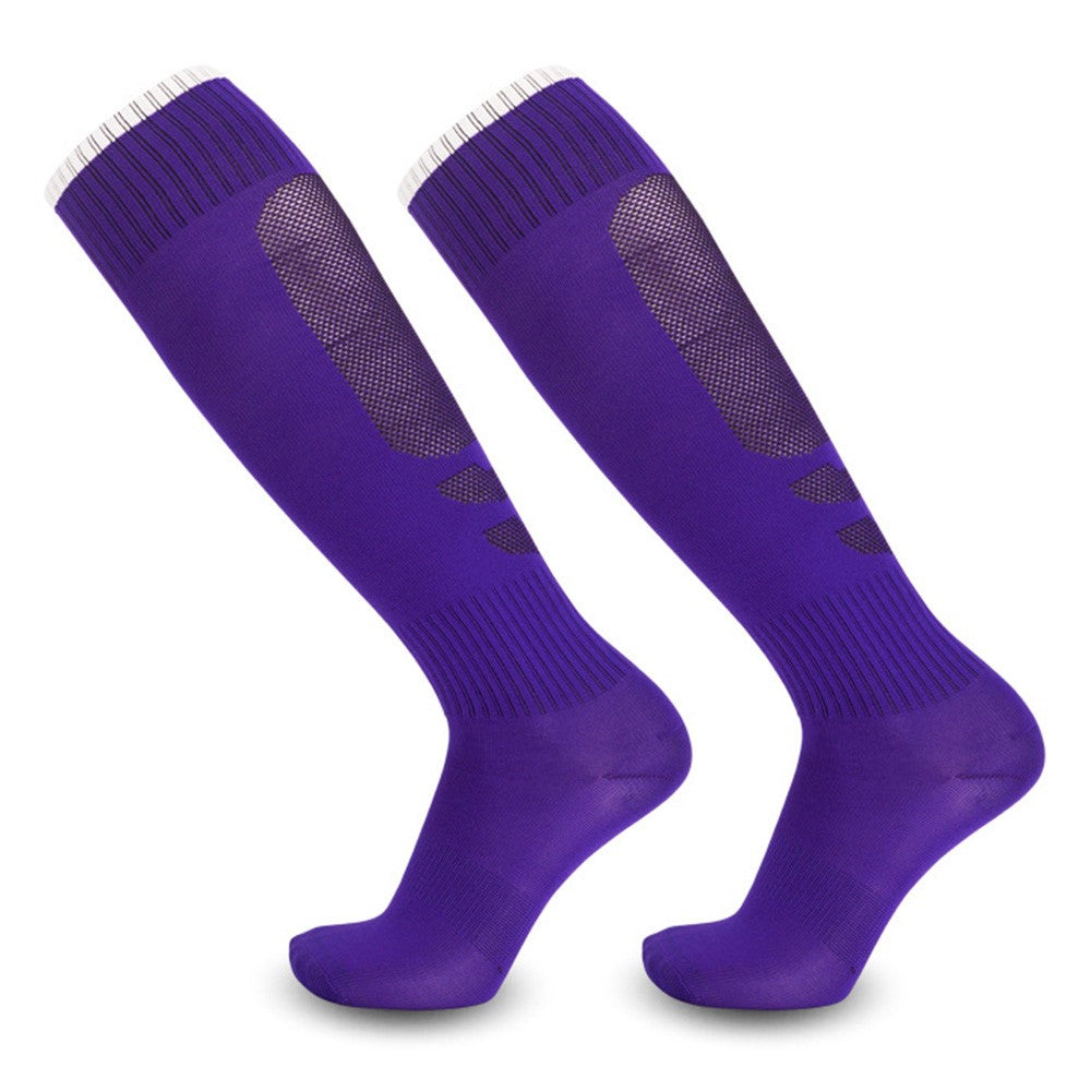 CDP513 1 Pair Adult Soccer Socks Summer Breathable High Tube Anti-Skid Sports Socks