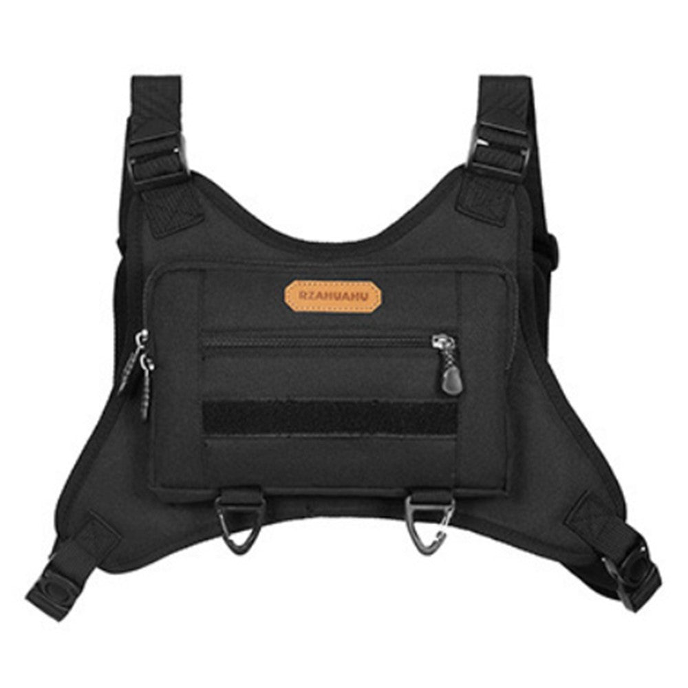 RZAHUAHU Waterproof Outdoor Bicycle Cycling Running Chest Bag 600D Oxford Cloth Tactical Vest Bag