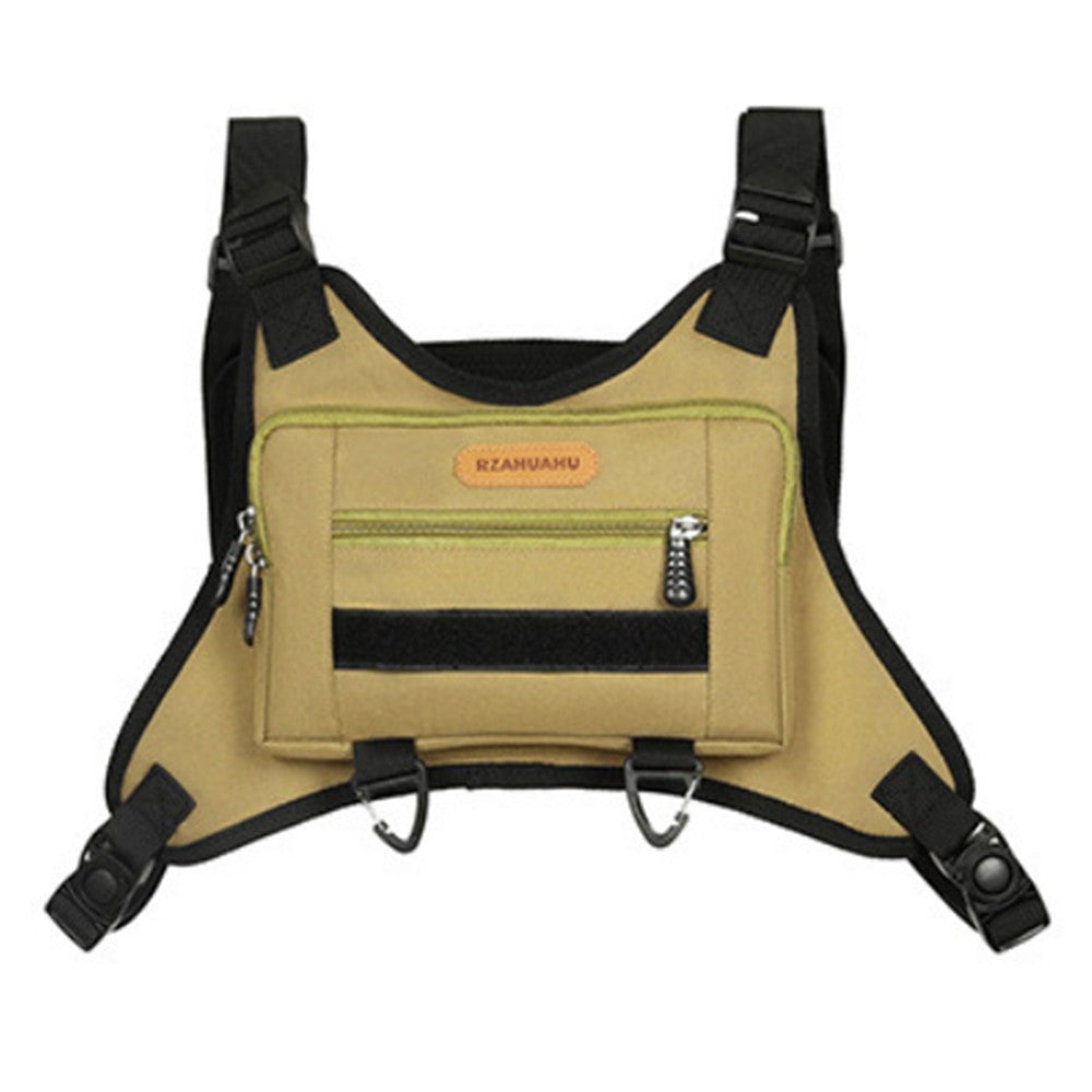 RZAHUAHU Waterproof Outdoor Bicycle Cycling Running Chest Bag 600D Oxford Cloth Tactical Vest Bag
