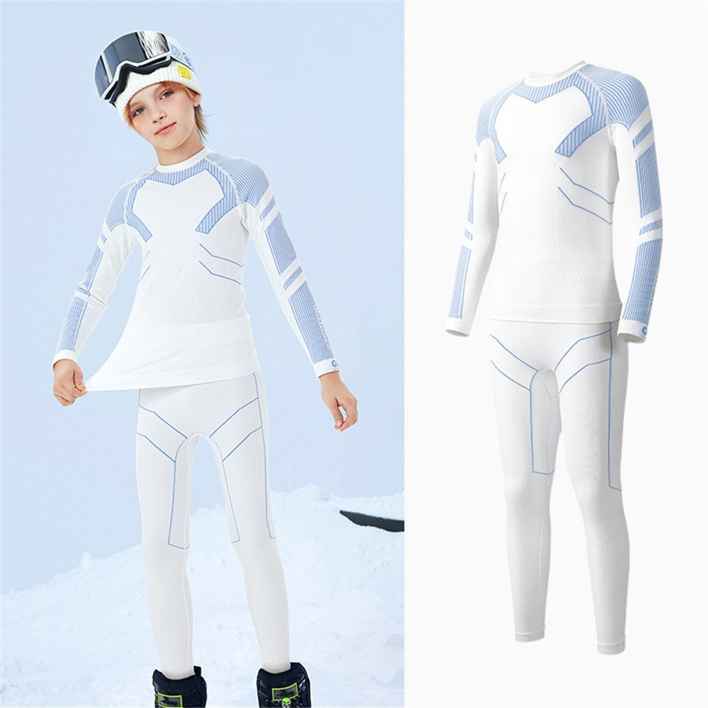 GOLOVEJOY SGY10 Children Outdoor Sports Skiing Seamless Warm Bottoming Suit Kids Ski Quick-Drying Top + Pants