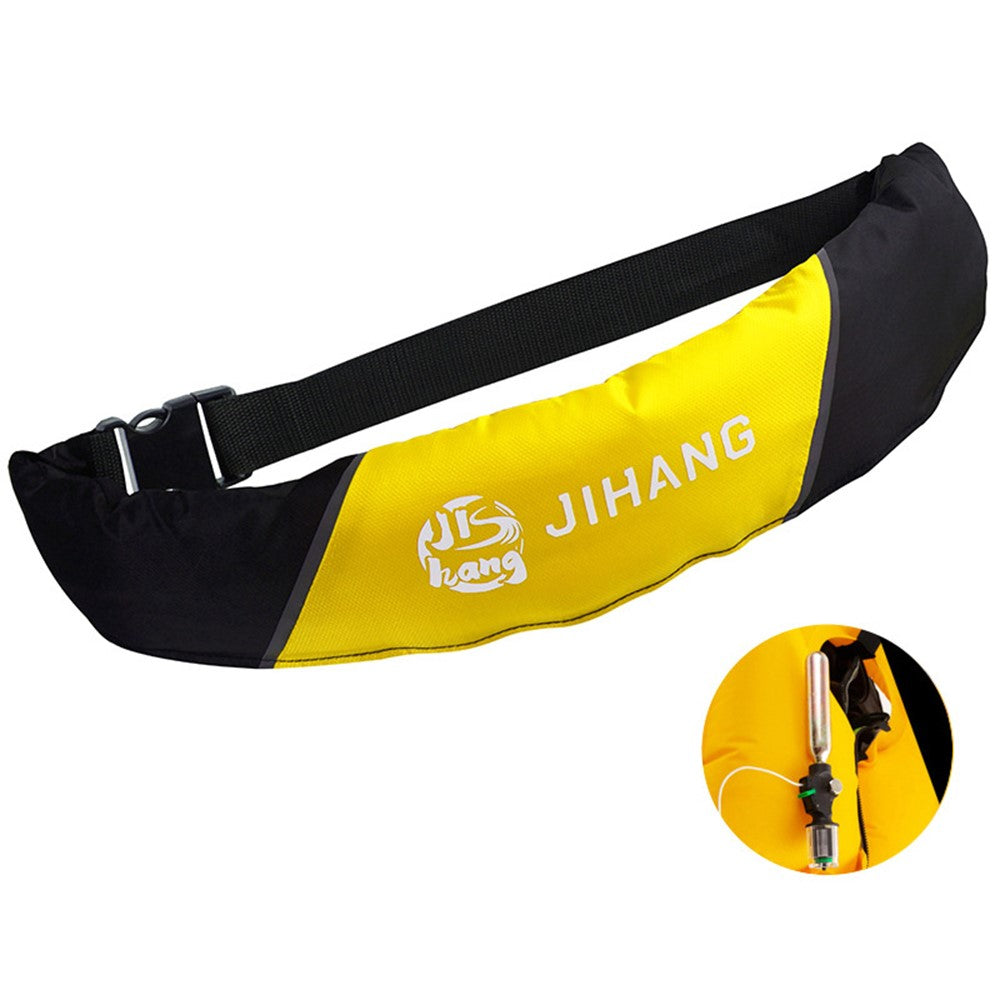 JIHANG Automatic Inflation Portable 600D Nylon Inflatable Life Belt Fishing Emergency Flotation Life Ring