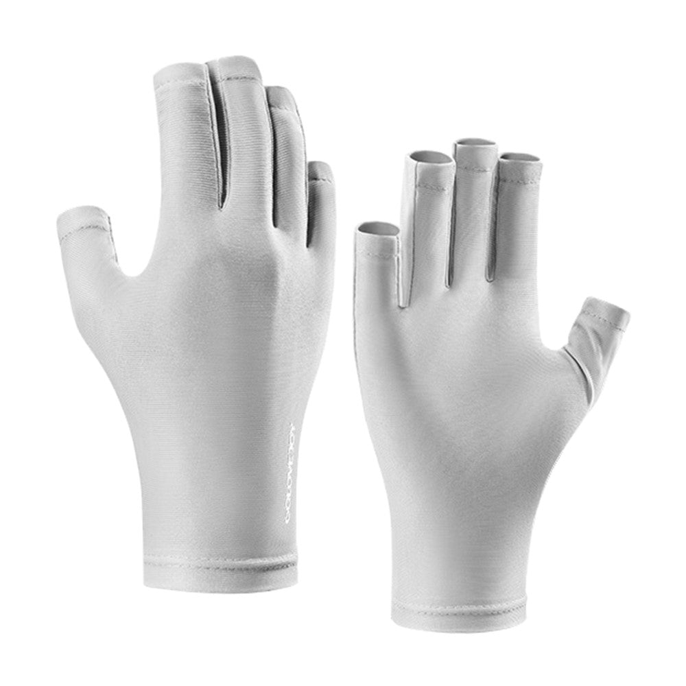GOLOVEJOY MJ03 Ice Silk Gloves UV Protection Anti Slip Breathable Half-Finger Gloves For Women