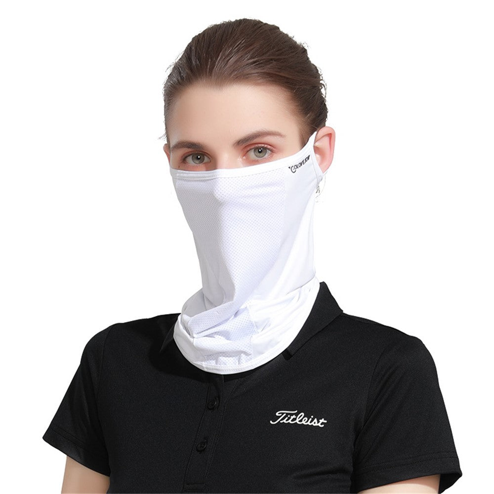 GOLOVEJOY XTJ85 Outdoor Golf Sun Protection Ice Silk Face Mask Neck Gaiter Cooling Breathable Ear Loop Face Cover