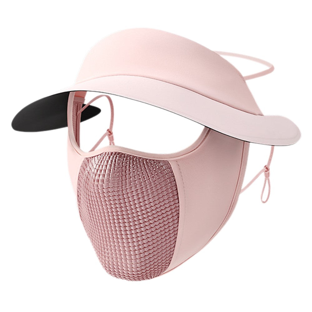 GOLOVEJOY XTJ146 Summer Cycling Face Mask Ice Silk Breathable UV Shield Face Cover Sun Hat