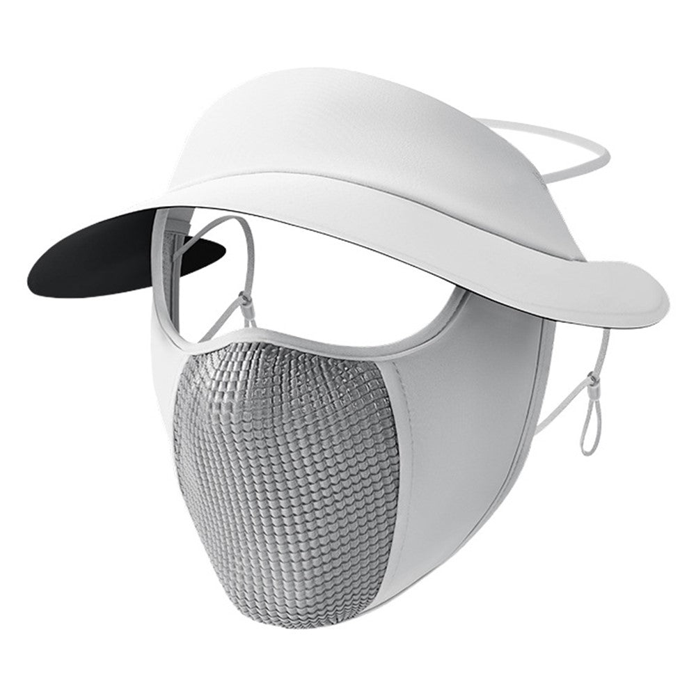 GOLOVEJOY XTJ146 Summer Cycling Face Mask Ice Silk Breathable UV Shield Face Cover Sun Hat