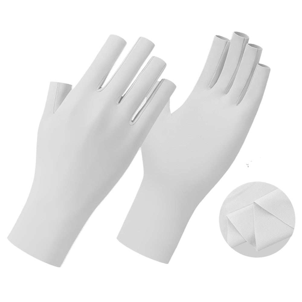 JLST 1 Pair Women Summer Thin Ice Silk UV Protection Gloves Breathable Cycling Manicure Half Finger Gloves