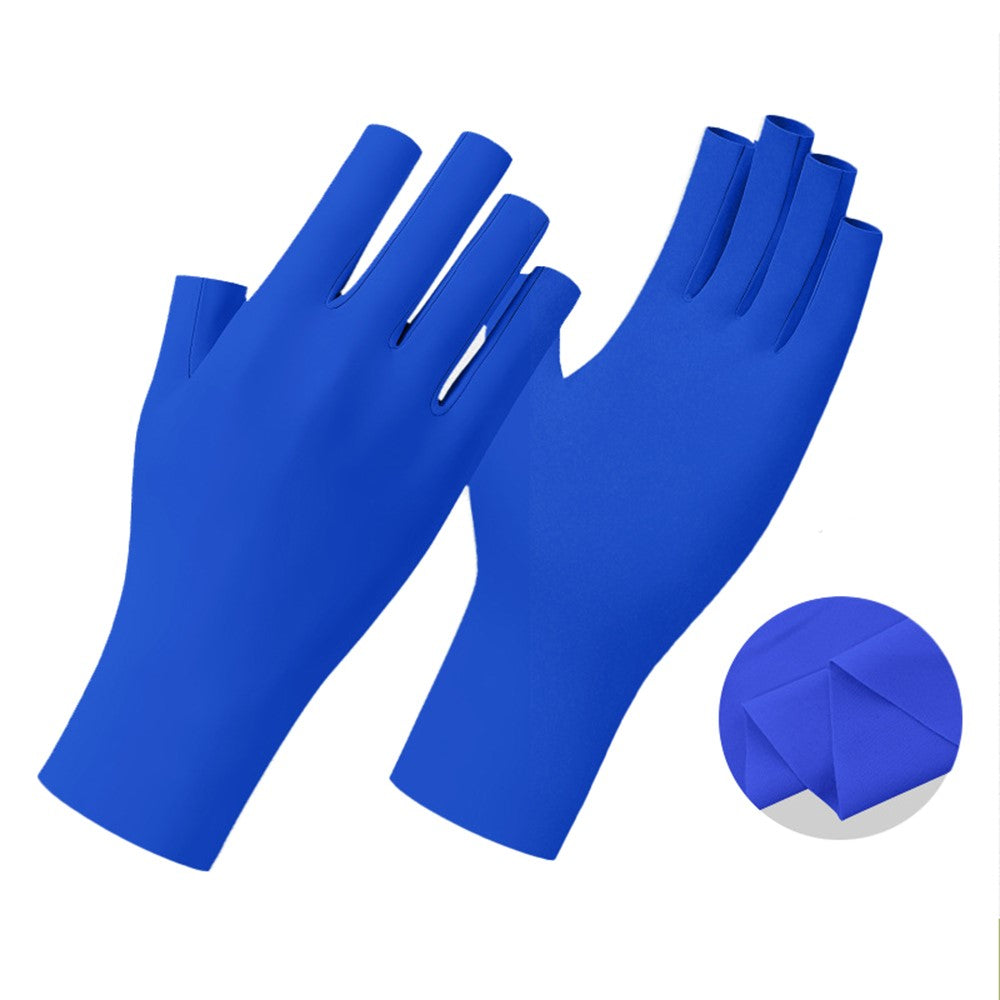 JLST 1 Pair Women Summer Thin Ice Silk UV Protection Gloves Breathable Cycling Manicure Half Finger Gloves