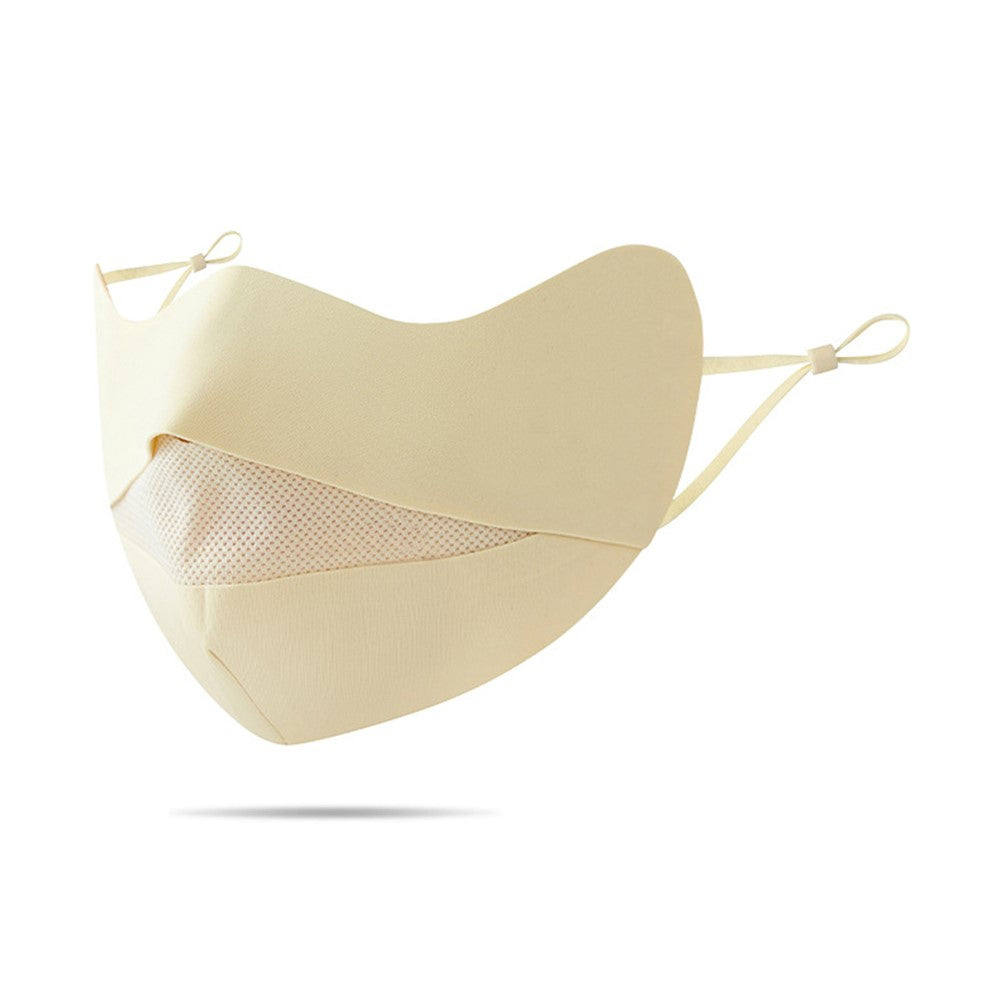 Summer Ice Silk Face Mask for Children Breathable Mesh UV Protection Kids Face Cover with Adjustable Ear Loops