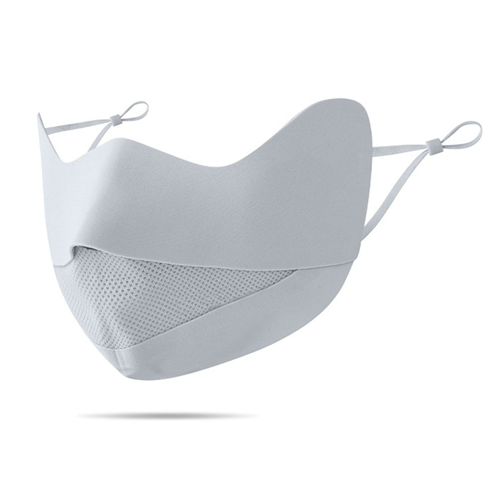 Summer Ice Silk Face Mask for Children Breathable Mesh UV Protection Kids Face Cover with Adjustable Ear Loops