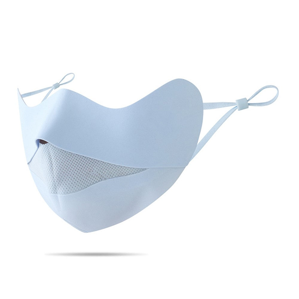 Summer Ice Silk Face Mask for Children Breathable Mesh UV Protection Kids Face Cover with Adjustable Ear Loops
