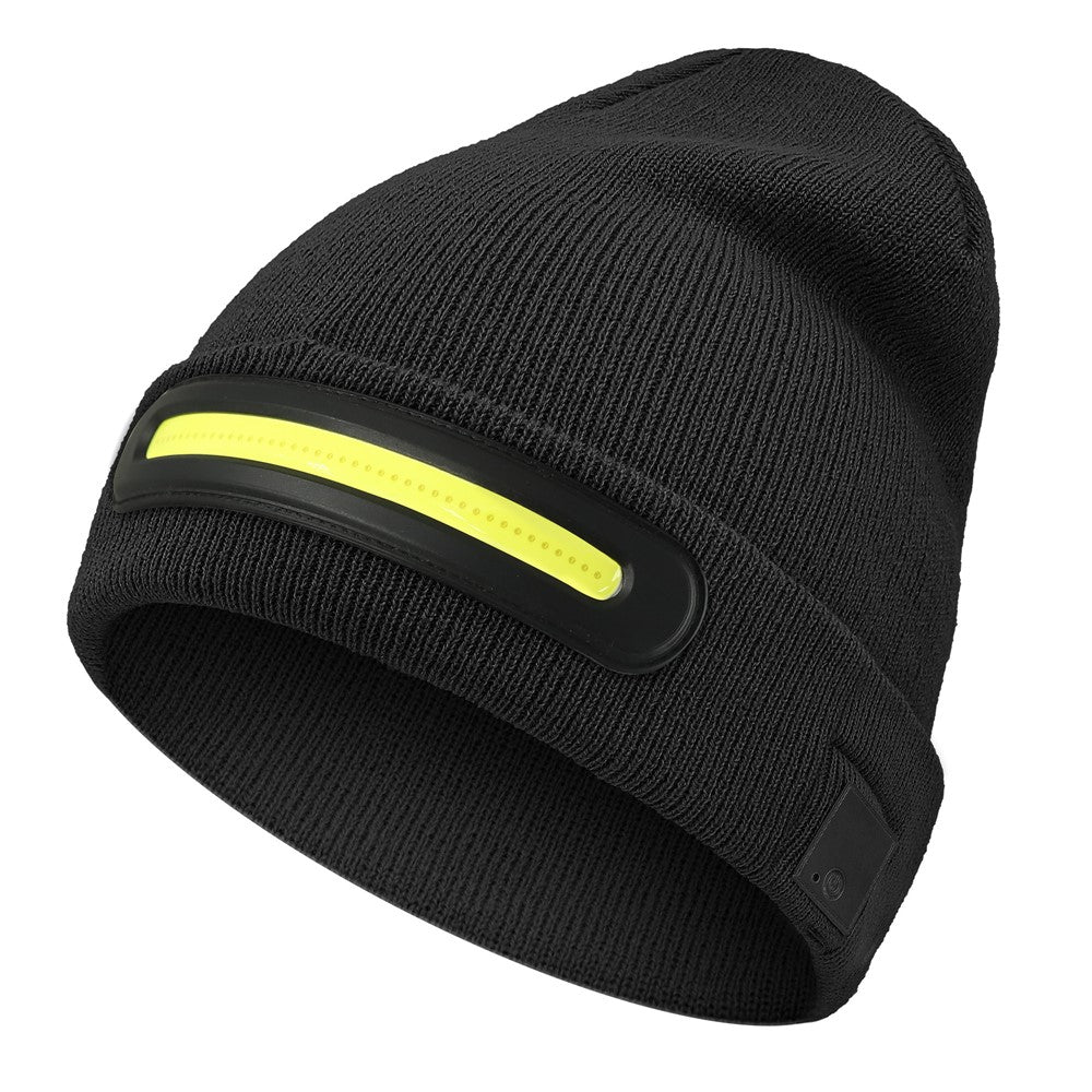 M1-TD3 LED Light Rechargeable Beanie Hat Night Running Warm Knitted Cap Illuminated Headwear