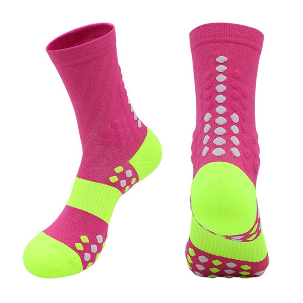 PORFIN Professional Sports Socks Sweat Wicking Mid Calf Socks for Running / Fitness / Basketball, Size L