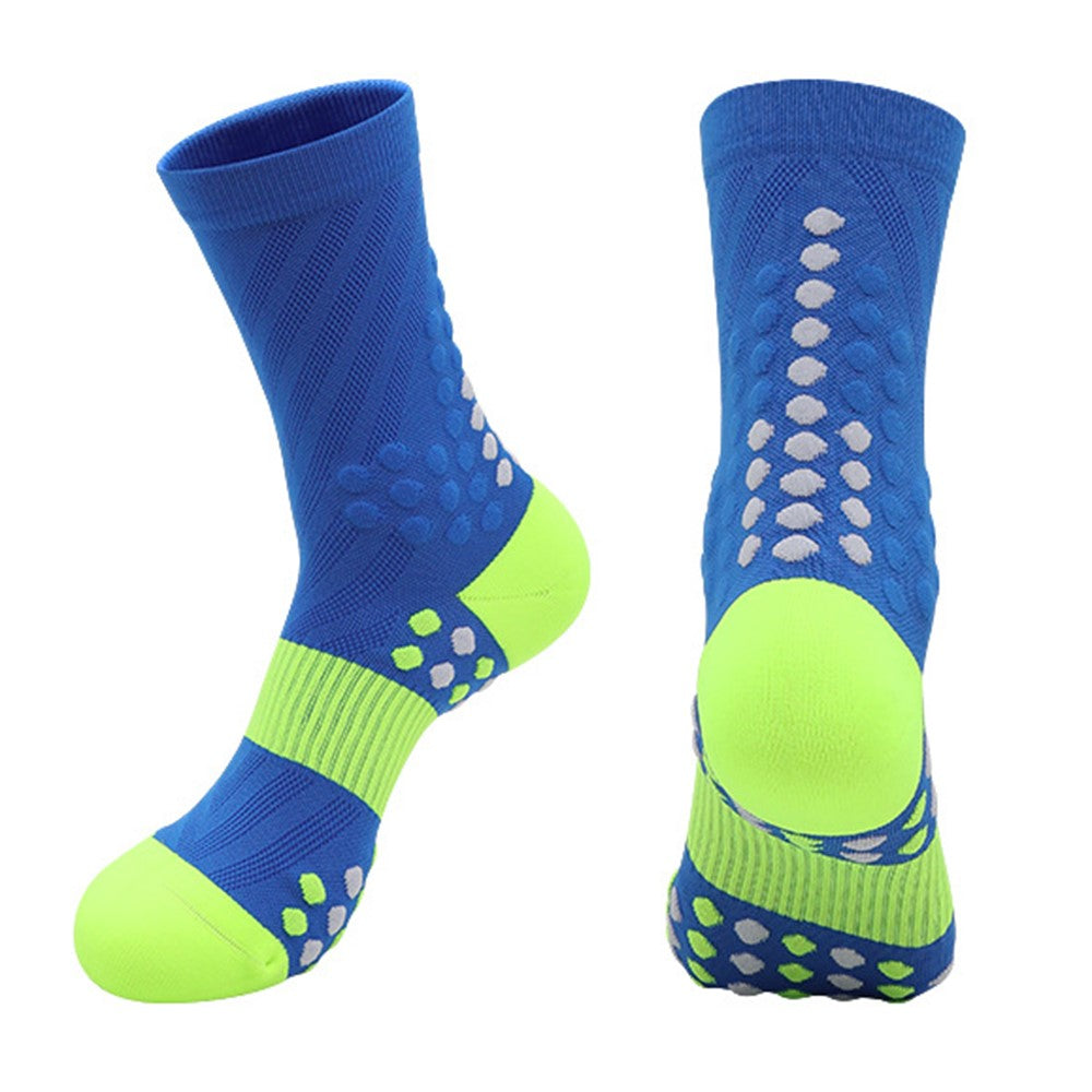 PORFIN Professional Sports Socks Sweat Wicking Mid Calf Socks for Running / Fitness / Basketball, Size L