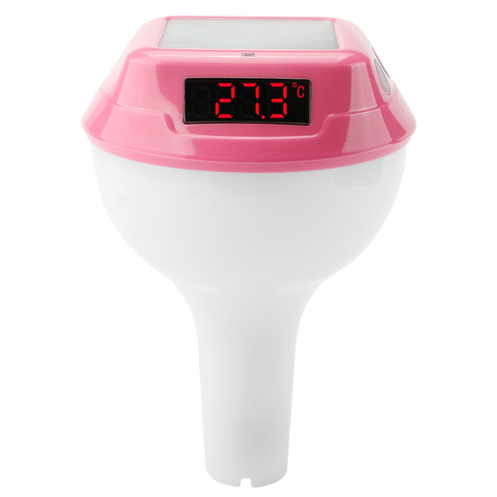 TS-PL03 Solar Powered Digital Display Floating Pool Thermometer with RGB Ambient Light for Swimming Pool