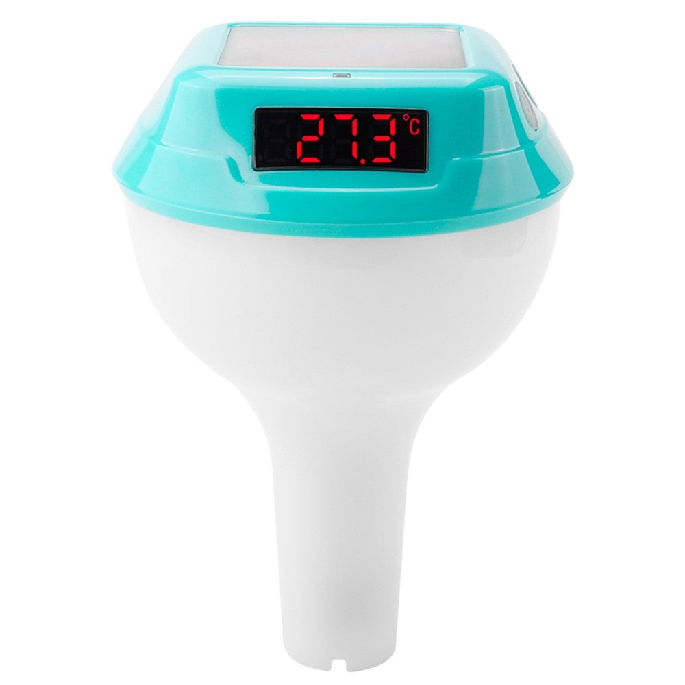 TS-PL03 Solar Powered Digital Display Floating Pool Thermometer with RGB Ambient Light for Swimming Pool
