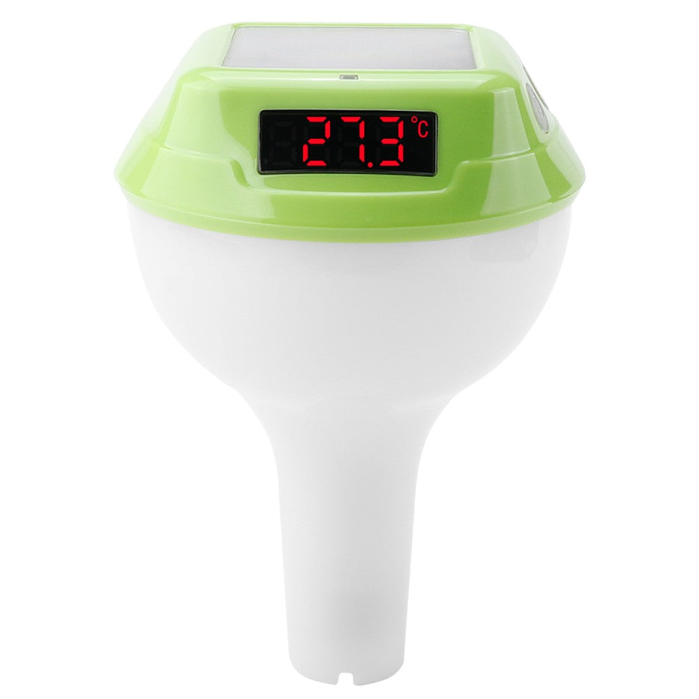 TS-PL03 Solar Powered Digital Display Floating Pool Thermometer with RGB Ambient Light for Swimming Pool