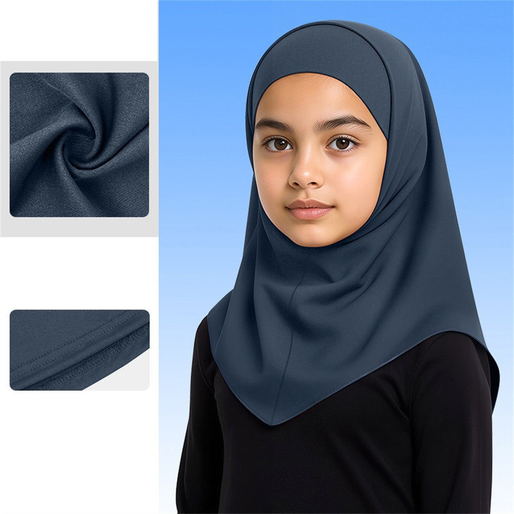 ETMSLTT Muslim Head Scarf for Children Sun Protection Milk Silk Middle Eastern Hijab Ethnic Turban Headwrap