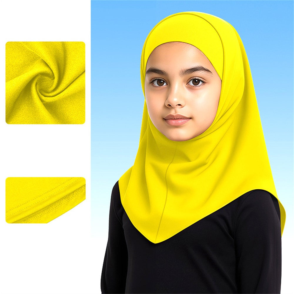 ETMSLTT Muslim Head Scarf for Children Sun Protection Milk Silk Middle Eastern Hijab Ethnic Turban Headwrap