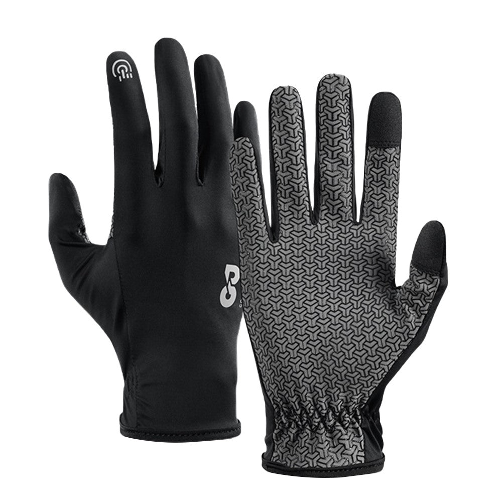 GOLOVEJOY XG80 Sun Protection Ice Silk Touch Screen Gloves Anti Slip Full Finger Mittens for Outdoor Sports