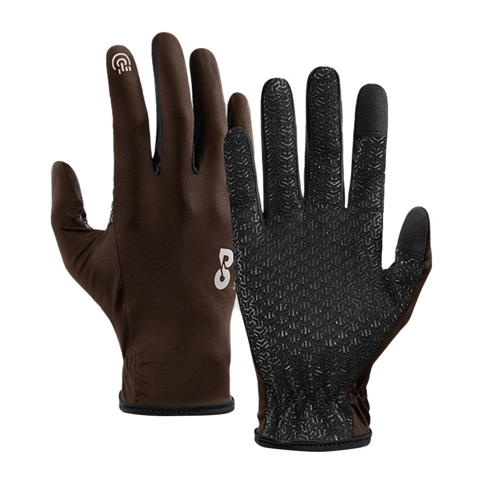 GOLOVEJOY XG80 Sun Protection Ice Silk Touch Screen Gloves Anti Slip Full Finger Mittens for Outdoor Sports