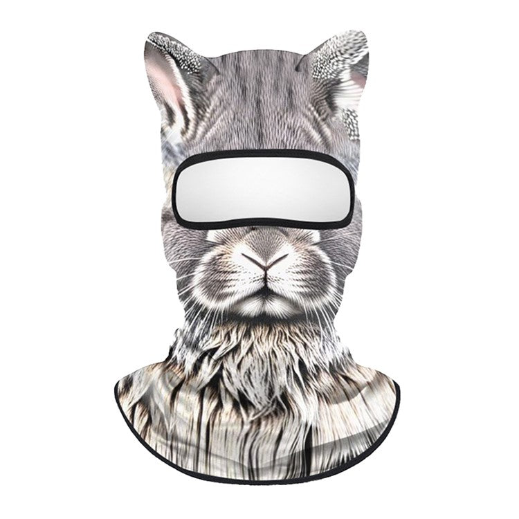 Spring Summer Cycling Balaclava Face Mask Milk Silk Full Face Sun Protection Funny Animal Print Headwear