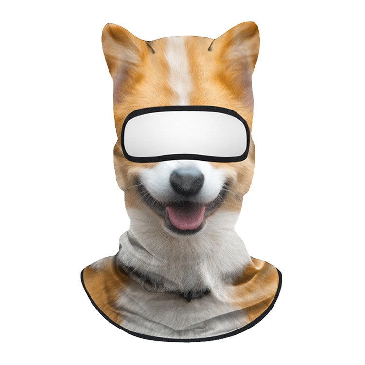 Spring Summer Cycling Balaclava Face Mask Milk Silk Full Face Sun Protection Funny Animal Print Headwear